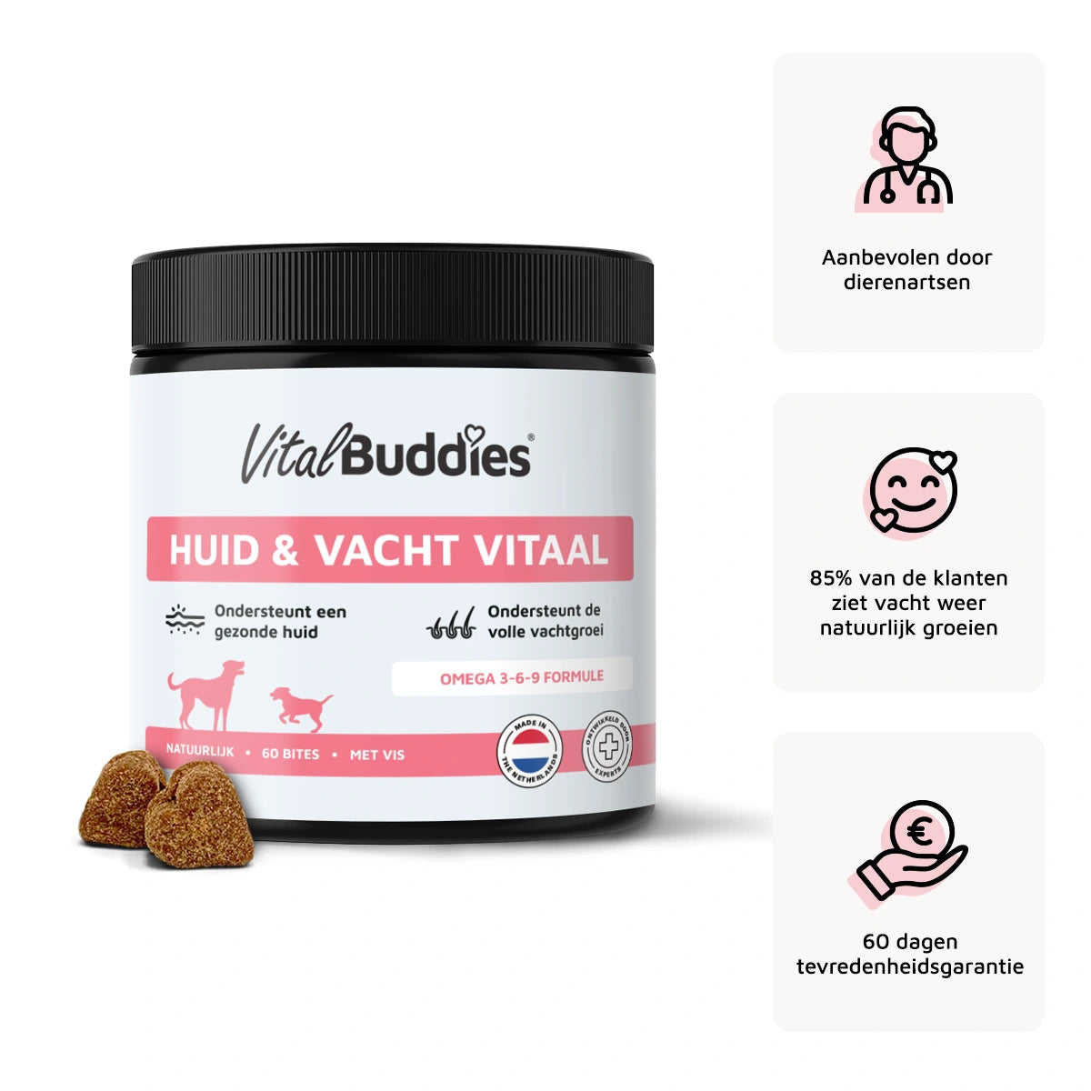 Huid & Vacht Vitaal - 60 bites