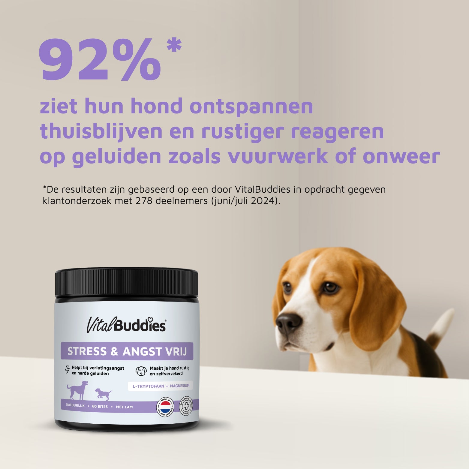 Stress & Angst Vrij - 60 snoepjes