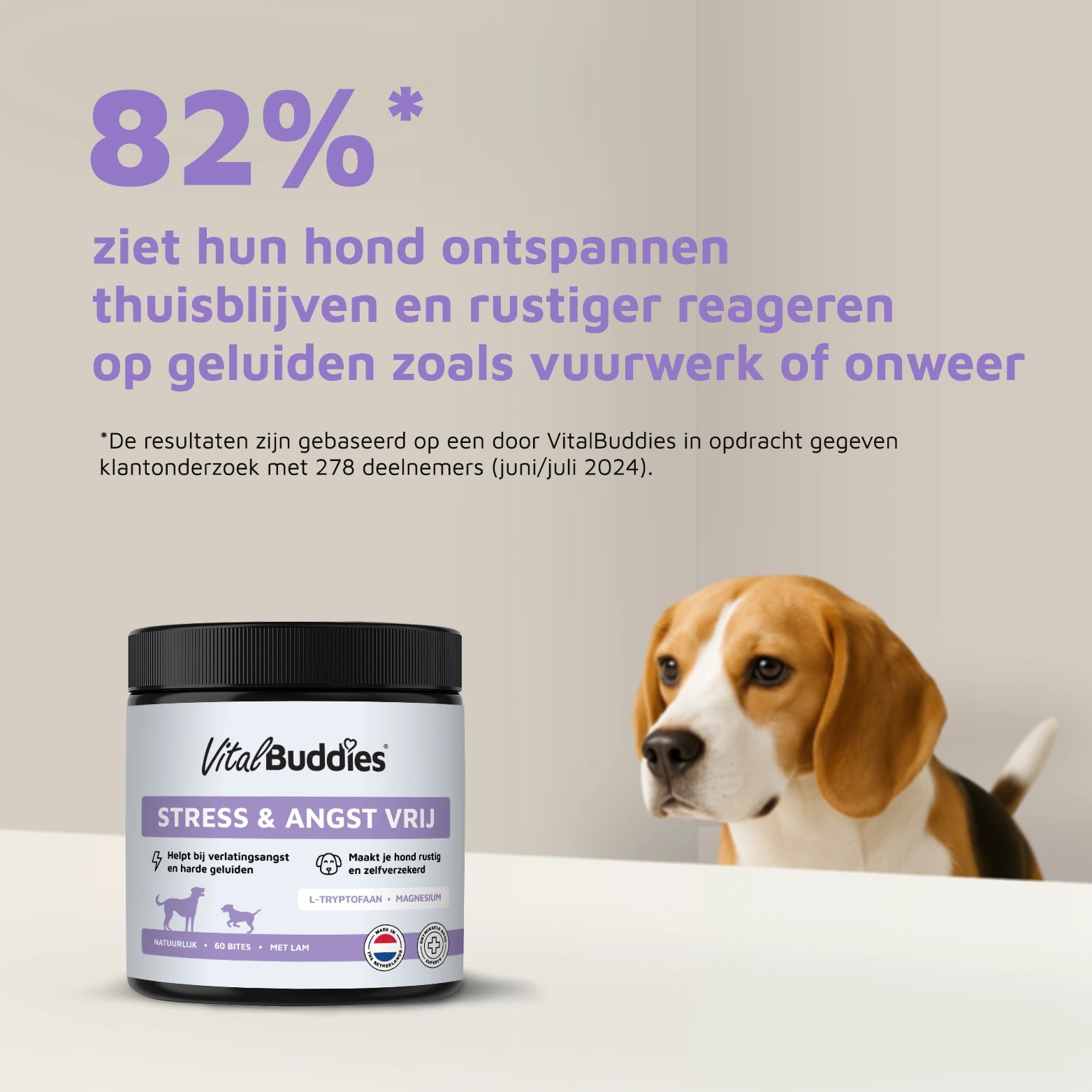 Stress & Angst Vrij - 60 bites